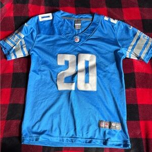 NFL Kids authentic Blue and Silver Barry Sanders Detroit Lions Team Jersey